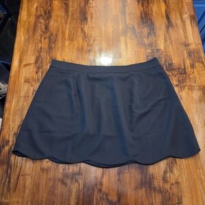 Arula black scalloped mini skirt size large (A), whimsigoth cottegecore